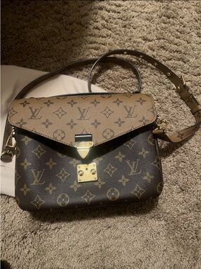 Louis Vuitton Monogram Two-Tone Crossbody Bag in Brown and Tan